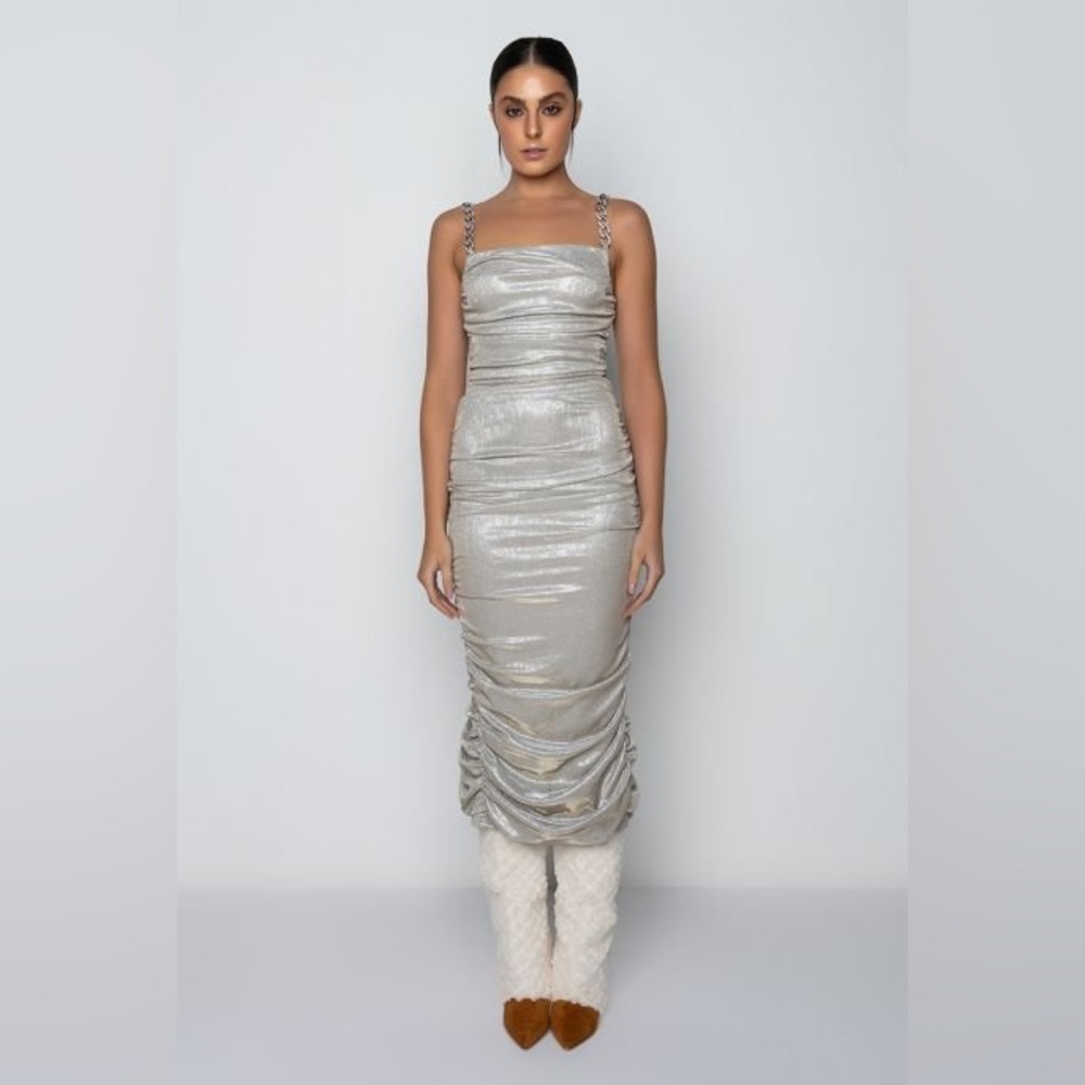 AKIRA Sparkly Midi Dress